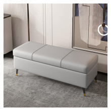 Bedroom Storage Bench Upholstered Footstool Shoe Changing Stool for Bed End Entryway 80x40x45cm