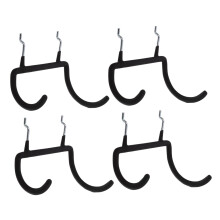 4pcs Heavy Duty Double Garage Storage Hooks for Pegboard and Grid Wall, Steel Tool Holders