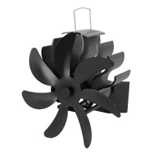 Wood Stove Fan Heat Powered Aluminum Alloy Fireplace Fan with Overheating Protection for Log and Pellet Burners