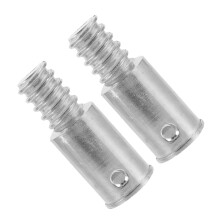 Broom Handle Replacement Kit with Stainless Steel Threaded Tip for Wooden or Metal Poles