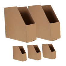 5pcs Cardboard Storage Boxes Slanted Bin Organizer Large Capacity for Garage Warehouse Parts