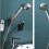 Drill Adjustable Shower Head Holder with 360 Rotation Bathroom Wall Mounted Bracket 5