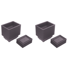 Lot de 10 pots de culture pour bonsaï avec plateau, en plastique.