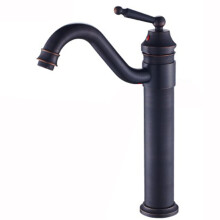 Bathroom Sink Faucet Tall Single Hole Antique Style for Washbasin, Black A(Black B)
