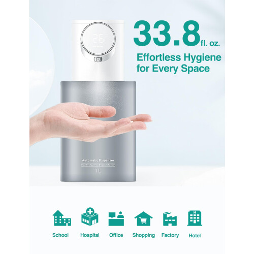 Touchless Hand Sanitizer Dispenser 1000ml Automatic Alcohol Spray with Infrared Sensor for Office 2