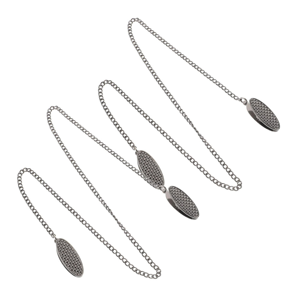 Bib Clips Chain Set for Toddlers Durable Zinc Alloy Napkin Holder Strap with Secure Fabric Grip