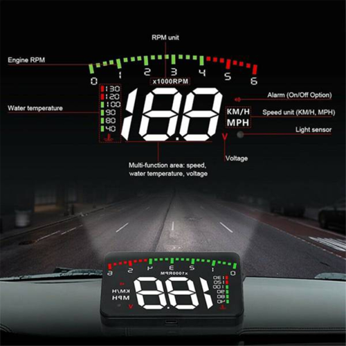 OBD HUD Head-Up-Display Auto Geschwindigkeitswarnung Windschutzscheibenprojektor 1
