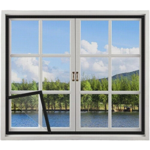Custom Size Mosquito Net Window Screen  Invisible Fiberglass Mesh, Tool Install 135x100cm 2