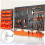 Garage Pegboard Organizer 10pcs Hooks Tool Pegboard Wall Hanging Supermarket Display Bracket 4