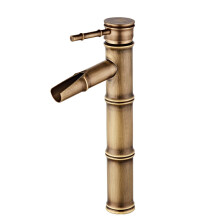 Bathroom Sink Faucet Retro Brass Single Hole Waterfall Spout Mixer Tap Antique D/B