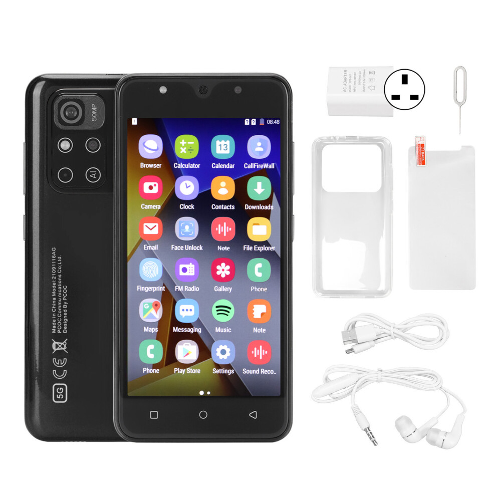 Cost-Effective Dual Sim Smartphone, 5.0 Inch Screen Hd Display, Android System With Expandable Storage, Face-Unlock Phone With Efficient Battery 9482828096099