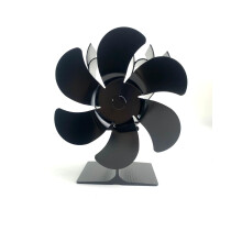 Fireplace Fan 6 Blade Heat Powered Stove Fan for Fast Room Heating and Energy Saving