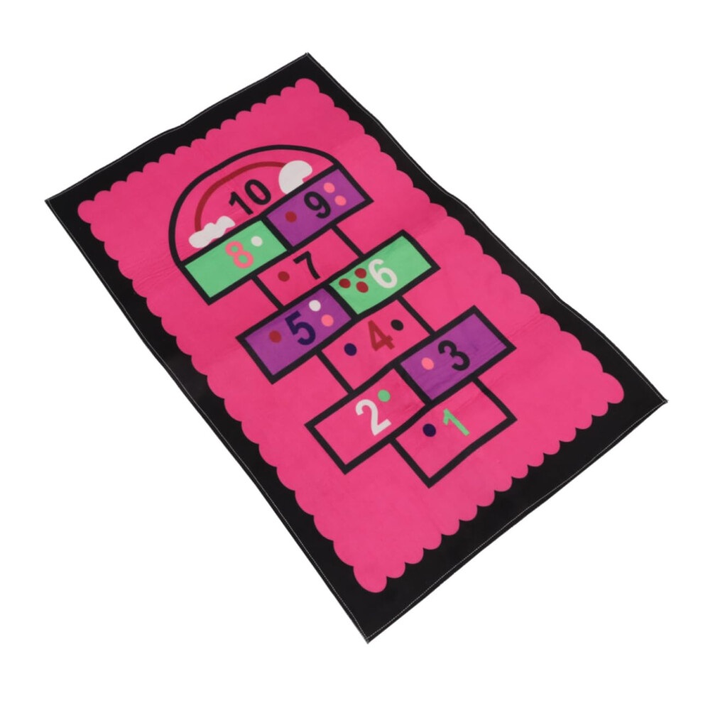 Kids Playroom Rug Educational Play Mat For Toddlers Area Carpet For Girls Bedroom And Nursery Pink