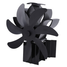 Heat Powered Wood Stove Fan with Silent Air Circulation and Overheat Protection for Fireplace
