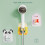 Adjustable Shower Head Holder with Rotating Base and Towel Hook for Bathroom Yellow Chick 4