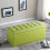 Storage Ottoman Footstool Light Green Rectangular Bench with DualPurpose Storage for Bedroom 1