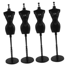 Mannequin Stand Set of 4 Adjustable Plastic Dress Forms for Sewing and Garment Display