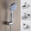 Adjustable Wall Mount Shower Head Holder Chrome ABS Bathroom Bracket with Polished Finish 3