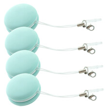4pcs Macaron Shape Microfiber Screen Cleaning Cloths with Lanyard for Phones Laptops and Glasses