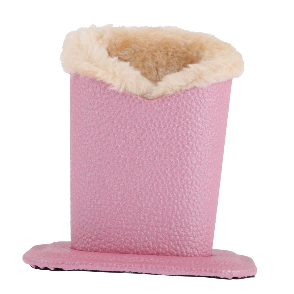 Leather Eyeglasses Stand with Plush Lining, Compact Sunglasses Display for Desk or Nightstand