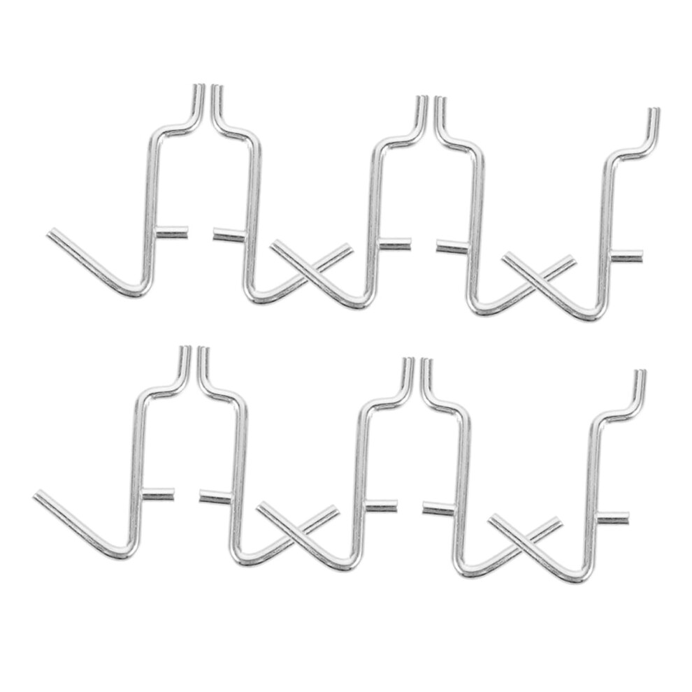 V Shaped Stainless Steel Pegboard Hooks 10Pcs Antislip For Garage Workshop Tools And Accessories 9164114495303