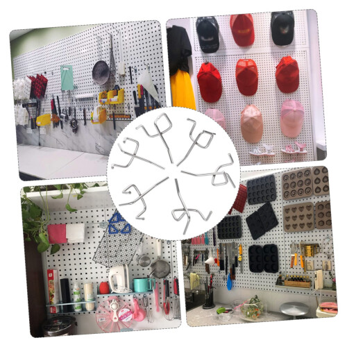 50pcs Heavy Duty Iron Pegboard Hooks for Garage Wall Storage and Tool Organization 2