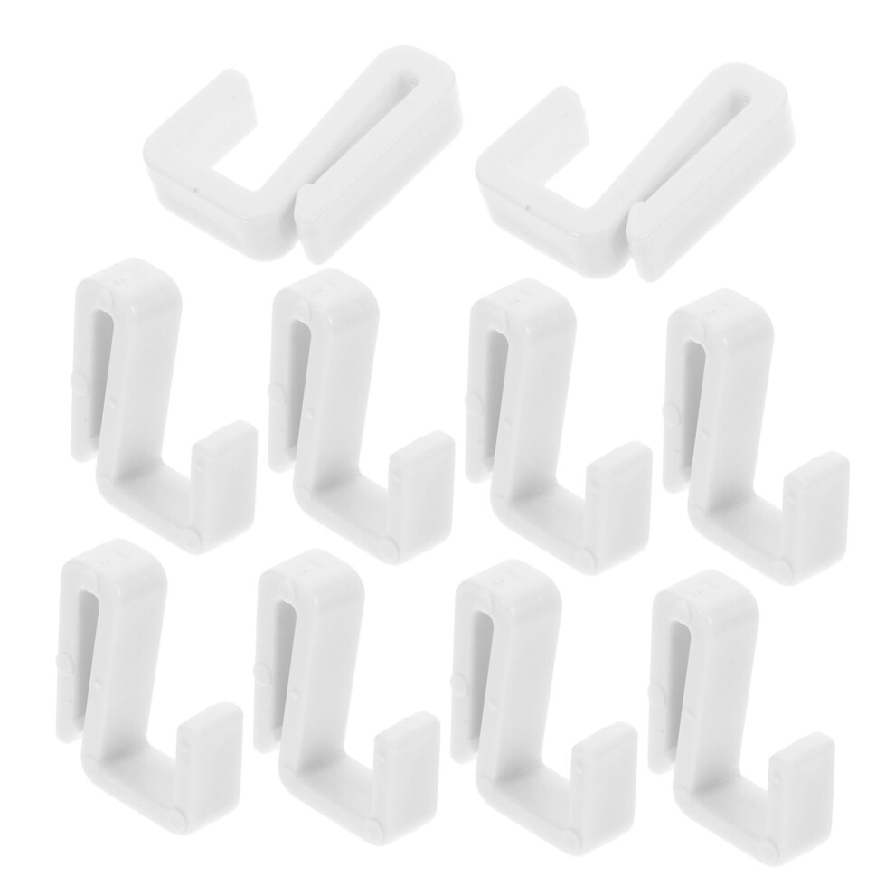 10Pcs White Plastic Pegboard Hooks Heavy Duty J Shape For Garage Kitchen Bathroom Hanging 9164114496836