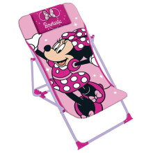 Cadeira Longa Dobrável - Disney - Rosa - 61x43x66 cm - Mobiliário sólido e fácil de manter