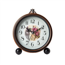 Mantle Clock Vintage Brass Finish Silent Movement for Bedroom or Desk Accurate Timekeeping