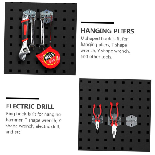 Pegboard Hooks with Secure Locking Design for Garage Tool Storage, Durable Zinc Finish 1