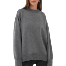 Høstvintergensere til dame Langermet genser Rund hals Fargeblokk Ribbestrikket Løs passform Elegant design Trendy høstklær