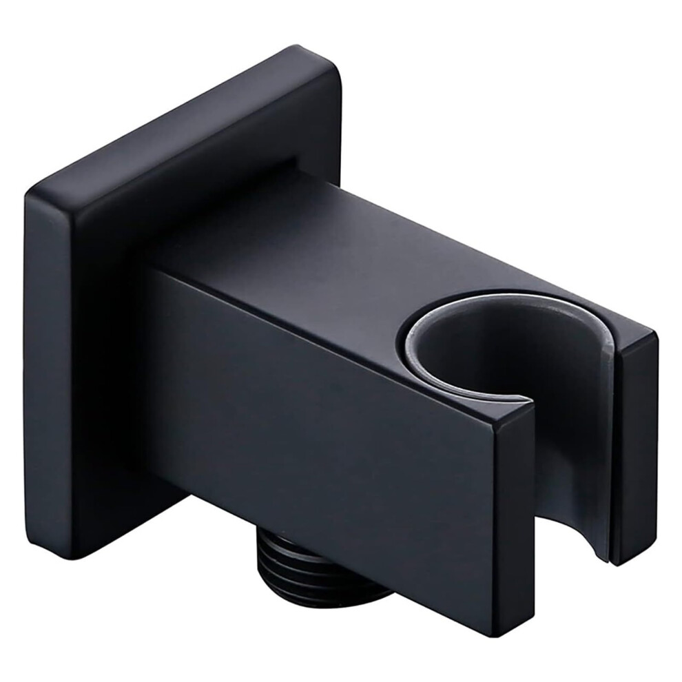 Handheld Shower Holder With Water Outlet Solid Brass Black Bracket For Bathroom Or Bidet 9174973820741