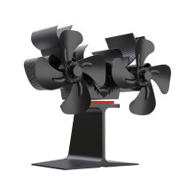 Heat Powered Stove Fan with Dual Motors, Quiet Wood Burning Fireplace Fan for Even Heat Distribution