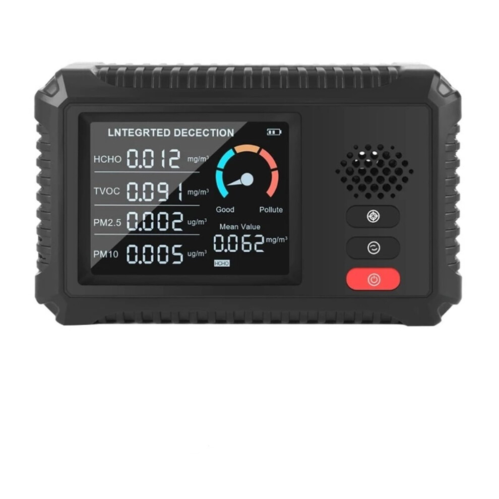 Air Quality Monitor Formaldehyde Detector with PM2.5 PM10 Sensor for Home and Office
