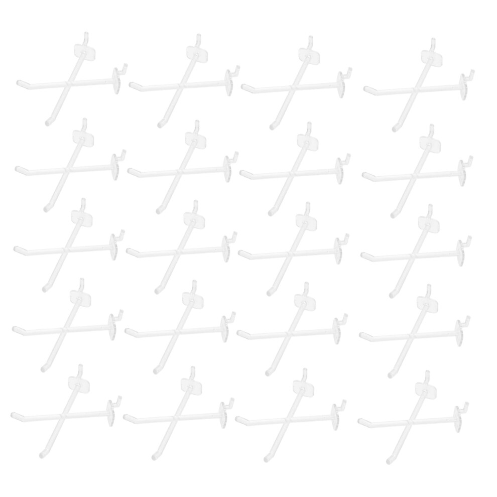 50Pcs Transparent Plastic Pegboard Hooks For Display And Organizing Tools In Home Office Or Retail 9164114498410