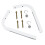 Universal Projector Screen Wall Mount Bracket Set, Heavy Duty LShaped Hangers, Easy Install 1