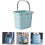 Plastic Cleaning Bucket with Handle for Mop and Water Storage, Durable MultiPurpose Home Use 4