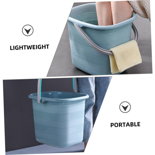 Plastic Cleaning Bucket with Handle for Mop and Water Storage, Durable MultiPurpose Home Use 1
