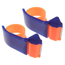 2pcs Manual Packing Tape Dispenser with Ergonomic Grip for Carton Sealing and Precise Clean Cuts