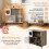 Cat Litter Cabinet with 3 Sisal Scratching Posts, Gray/White 3