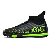 (6555-S-Black, 43) Professional Football Boots Man Soccer Shoes Adult's Society Football Cleat Ultralight Training Soccer Sneakers Outdoor 2025 Hot