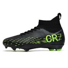 (6555-L-Black, 45) Professional Football Boots Man Soccer Shoes Adult's Society Football Cleat Ultralight Training Soccer Sneakers Outdoor 2025 Hot