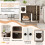 Cat Litter Cabinet with 3 Sisal Scratching Posts, Gray/White 4