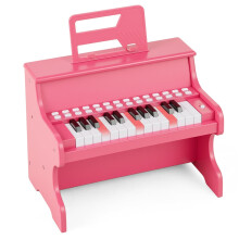 Digitales Kinderpiano mit 25 Tasten, einstellbarer Geschwindigkeit, Rosa