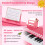 25-Key Kids Digital Piano, Adjustable Speed, Pink 5