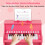 25-Key Kids Digital Piano, Adjustable Speed, Pink 4