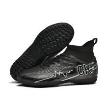 (033-D-Black, 40) Soccer Shoes for Men Cleats Mid-top Non-Slip FG/TF Football Boots Chuteira Campo High-quality Match Sneakers Futsal Indoor
