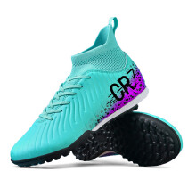 (222-D-Moon, 35) Soccer Shoes for Men Cleats Mid-top Non-Slip FG/TF Football Boots Chuteira Campo High-quality Match Sneakers Futsal Indoor