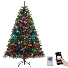 180 cm hoher künstlicher Weihnachtsbaum mit 370 RGB-Lichtern