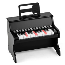 Digitales Kinderpiano mit 25 Tasten, einstellbarer Geschwindigkeit, Schwarz